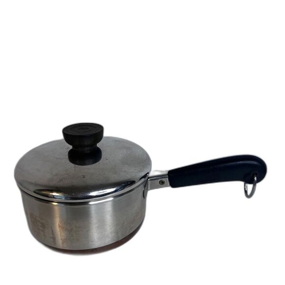 Revere Ware 1801 Copper Clad 1 Qt Saucepan Stainless USA with Lid - Picture 1 of 10